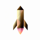 A stylized rocket  app icon - ai app icon generator - app icon aesthetic - app icons