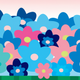 An eye-catching and colorful field of wildflowers  app icon - ai app icon generator - app icon aesthetic - app icons