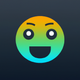A surprised smiley face with wide-open eyes  app icon - ai app icon generator - app icon aesthetic - app icons