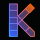 An industrial, blocky letter K  app icon - ai app icon generator - app icon aesthetic - app icons