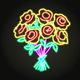 A beautiful bouquet of mixed roses  app icon - ai app icon generator - app icon aesthetic - app icons