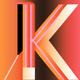 A futuristic letter K with a neon design  app icon - ai app icon generator - app icon aesthetic - app icons