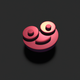 A smirking, grinning smiley face with raised eyebrows  app icon - ai app icon generator - app icon aesthetic - app icons