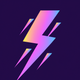 A stylized lightning storm with thunderbolts  app icon - ai app icon generator - app icon aesthetic - app icons