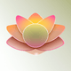 A AI-generated app icon of a lotus in  color scheme
