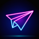 A minimalist paper airplane  app icon - ai app icon generator - app icon aesthetic - app icons