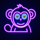 A playful and mischievous monkey  app icon - ai app icon generator - app icon aesthetic - app icons