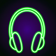 A stylized headphones  app icon - ai app icon generator - app icon aesthetic - app icons