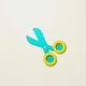 A minimalist scissors  app icon - ai app icon generator - app icon aesthetic - app icons
