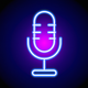 A minimalist microphone  app icon - ai app icon generator - app icon aesthetic - app icons