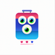 a suitcase with ai eyes app icon - ai app icon generator - app icon aesthetic - app icons