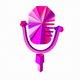 A stylized microphone with sound waves  app icon - ai app icon generator - app icon aesthetic - app icons