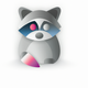 A whimsical and mischievous raccoon  app icon - ai app icon generator - app icon aesthetic - app icons