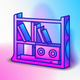 A stylized bookshelf app icon - ai app icon generator - app icon aesthetic - app icons