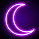 A stylized crescent moon  app icon - ai app icon generator - app icon aesthetic - app icons