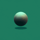 A AI-generated app icon of a sphere shape in pale green , dark turquoise , grey , sienna color scheme