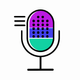 A minimalist microphone  app icon - ai app icon generator - app icon aesthetic - app icons