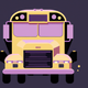 A classic yellow school bus  app icon - ai app icon generator - app icon aesthetic - app icons