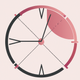 A minimalist clock face with hour and minute hands  app icon - ai app icon generator - app icon aesthetic - app icons