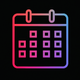 A minimalist calendar icon with date  app icon - ai app icon generator - app icon aesthetic - app icons