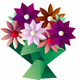 A colorful bouquet of daisies and carnations  app icon - ai app icon generator - app icon aesthetic - app icons