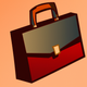 A stylized briefcase with a handle  app icon - ai app icon generator - app icon aesthetic - app icons