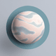 A AI-generated app icon of the Jupiter planet in tiffany blue , champagne , honeysuckle , light grey color scheme