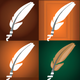 A stylized feather pen  app icon - ai app icon generator - app icon aesthetic - app icons