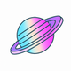 A stylized planet Saturn with rings  app icon - ai app icon generator - app icon aesthetic - app icons