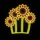 A regal and impressive stand of sunflowers  app icon - ai app icon generator - app icon aesthetic - app icons