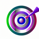 A stylized target with a bulls-eye  app icon - ai app icon generator - app icon aesthetic - app icons