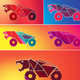A monstrous, roaring monster truck  app icon - ai app icon generator - app icon aesthetic - app icons