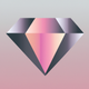 A stylized diamond with facets  app icon - ai app icon generator - app icon aesthetic - app icons