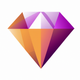 A stylized diamond gemstone  app icon - ai app icon generator - app icon aesthetic - app icons