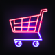 A stylized shopping cart  app icon - ai app icon generator - app icon aesthetic - app icons