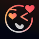 A winking kissy face with heart eyes  app icon - ai app icon generator - app icon aesthetic - app icons