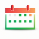 A stylized calendar  app icon - ai app icon generator - app icon aesthetic - app icons