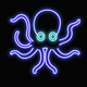 A curious and intelligent octopus with tentacles  app icon - ai app icon generator - app icon aesthetic - app icons