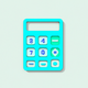 A minimalist calculator with numbers  app icon - ai app icon generator - app icon aesthetic - app icons