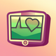 A stylized heart rate monitor app icon - ai app icon generator - app icon aesthetic - app icons