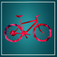 A vintage red bicycle with white tires  app icon - ai app icon generator - app icon aesthetic - app icons