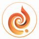 A AI-generated app icon of fire in colorful color scheme