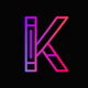 A sleek and modern letter K  app icon - ai app icon generator - app icon aesthetic - app icons