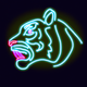 A fierce tiger in profile  app icon - ai app icon generator - app icon aesthetic - app icons