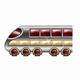 A sleek, silver bullet train  app icon - ai app icon generator - app icon aesthetic - app icons