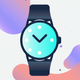 A minimalist watch with a leather strap  app icon - ai app icon generator - app icon aesthetic - app icons