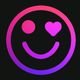A lovestruck, swooning smiley face  app icon - ai app icon generator - app icon aesthetic - app icons