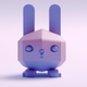 A sweet and fuzzy bunny rabbit  app icon - ai app icon generator - app icon aesthetic - app icons