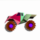 A rugged, rough-and-tumble monster truck  app icon - ai app icon generator - app icon aesthetic - app icons