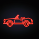 A vintage, cherry-red convertible car  app icon - ai app icon generator - app icon aesthetic - app icons